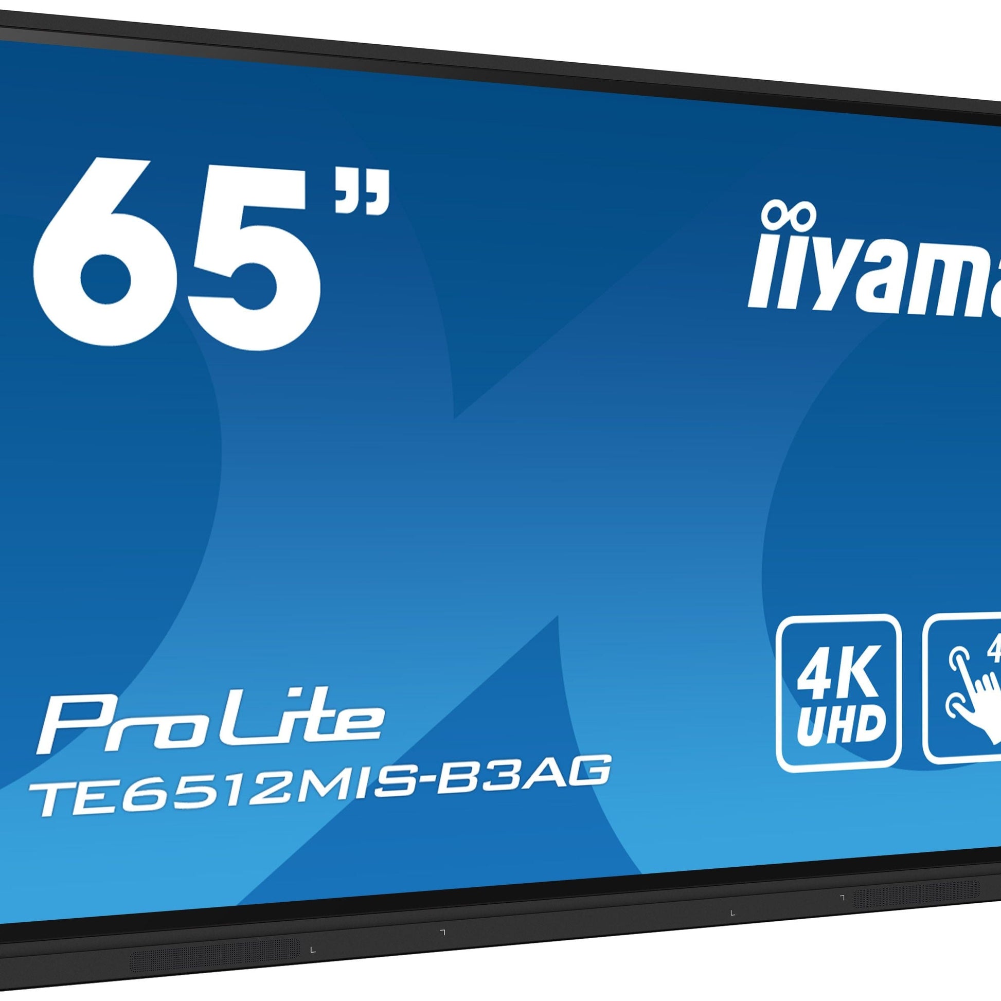 Dark Cyan iiyama TE6512MIS-B3AG Signage Display Kiosk design 165.1 cm (65") LCD Wi-Fi 400 cd/m² 4K Ultra HD Black Touchscreen Built-in processor Android 11 24/7