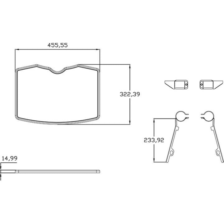 Light Gray Multibrackets M Public Floorstand Shelf Basic 150