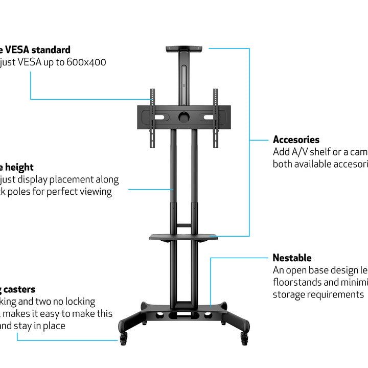 Dark Slate Gray Multibrackets M Public Floorstand Shelf Basic 150