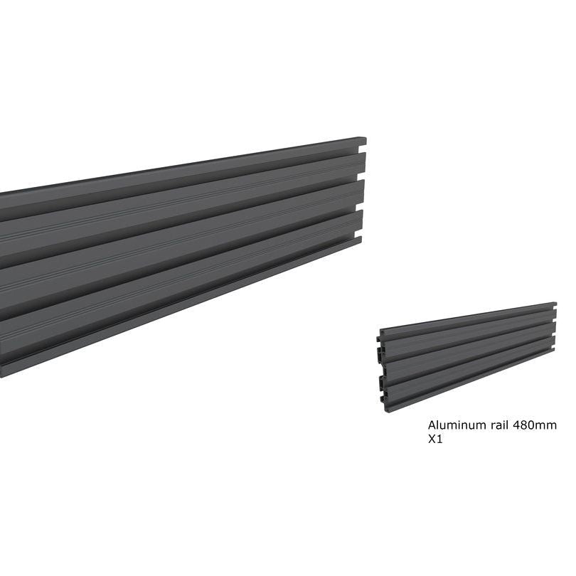 Dark Slate Gray Multibrackets M Pro Series - Single Screen Rail 48cm Black