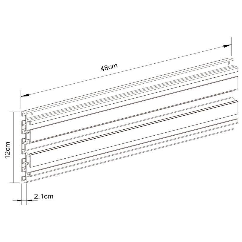 White Smoke Multibrackets M Pro Series - Single Screen Rail 48cm Black