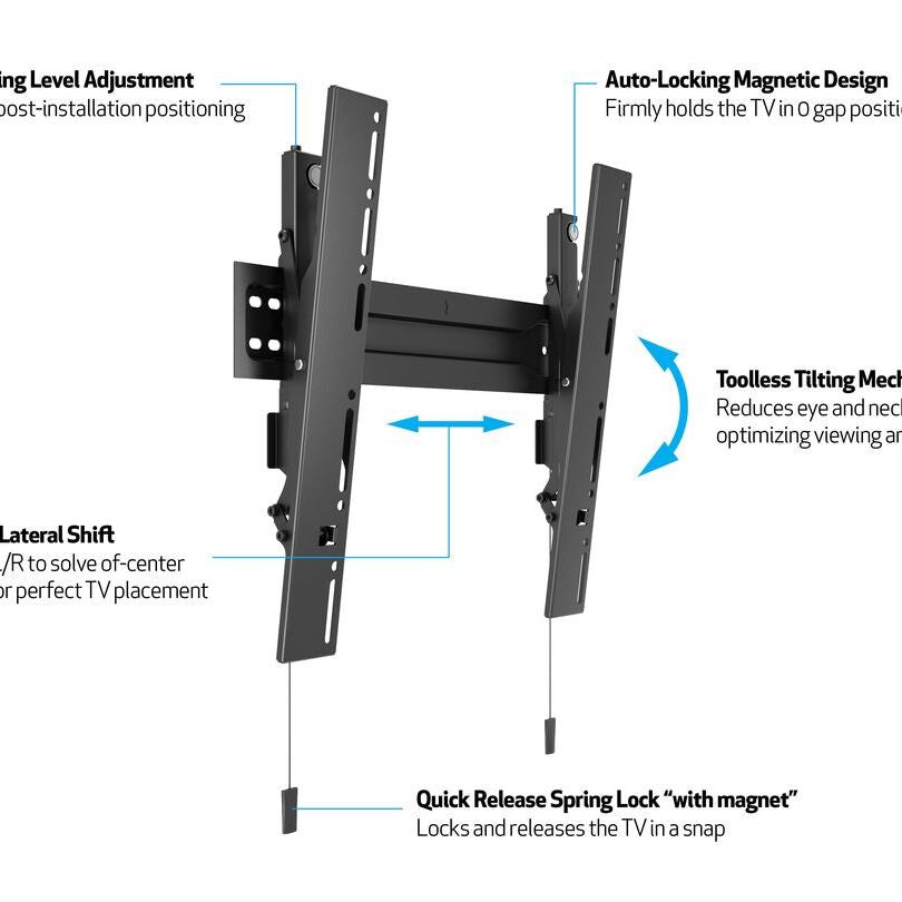 Dark Slate Gray Multibrackets M VESA Wallmount Super Slim Tilt 400 MAX