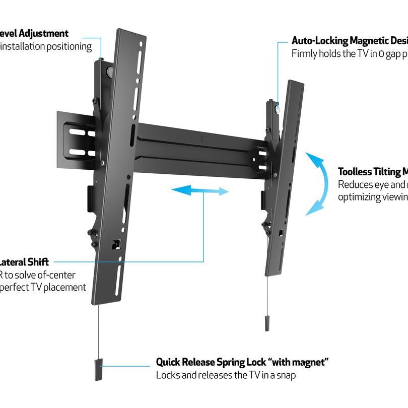 Dark Slate Gray Multibrackets M VESA Wallmount Super Slim Tilt 600 MAX