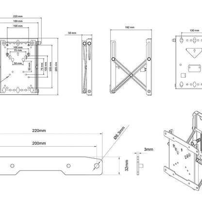 Gray Multibrackets M Public Video Wall Mount Push X Small 200