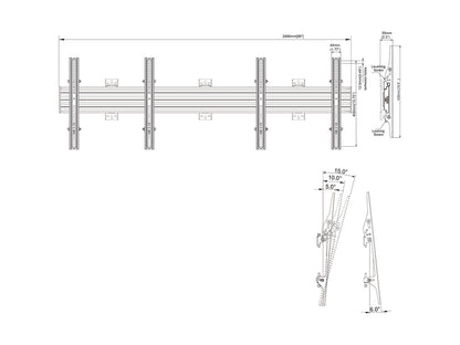 Gray Multibrackets M Wallmount Pro MBW2UHD Tilt Black