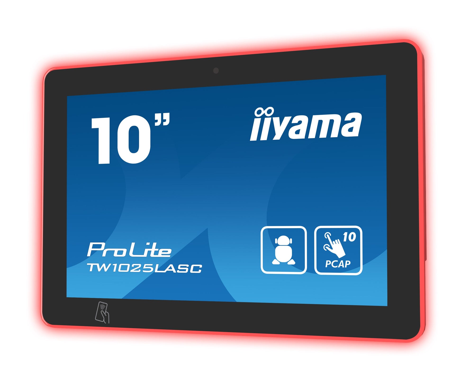 Dark Cyan iiyama TW1025LASC-B1PNR Signage Display Kiosk design 25.6 cm (10.1") LED Wi-Fi 450 cd/m² HD Black Touchscreen Built-in processor Android 24/7
