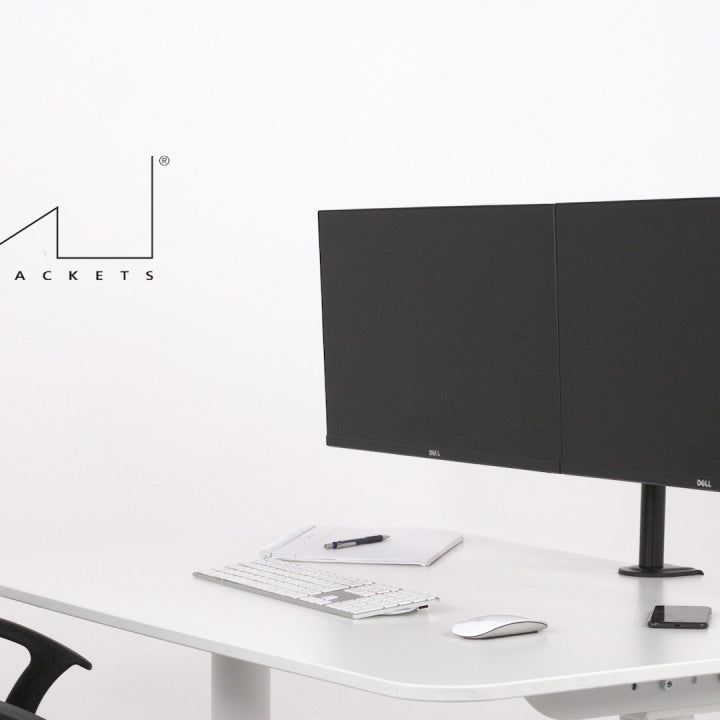 Dark Slate Gray Multibrackets M VESA Deskmount Officeline Dual Black