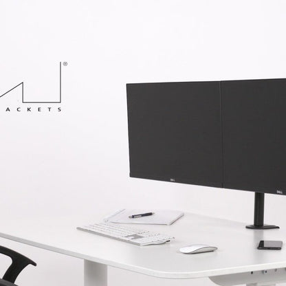 Dark Slate Gray Multibrackets M VESA Deskmount Officeline Dual Black