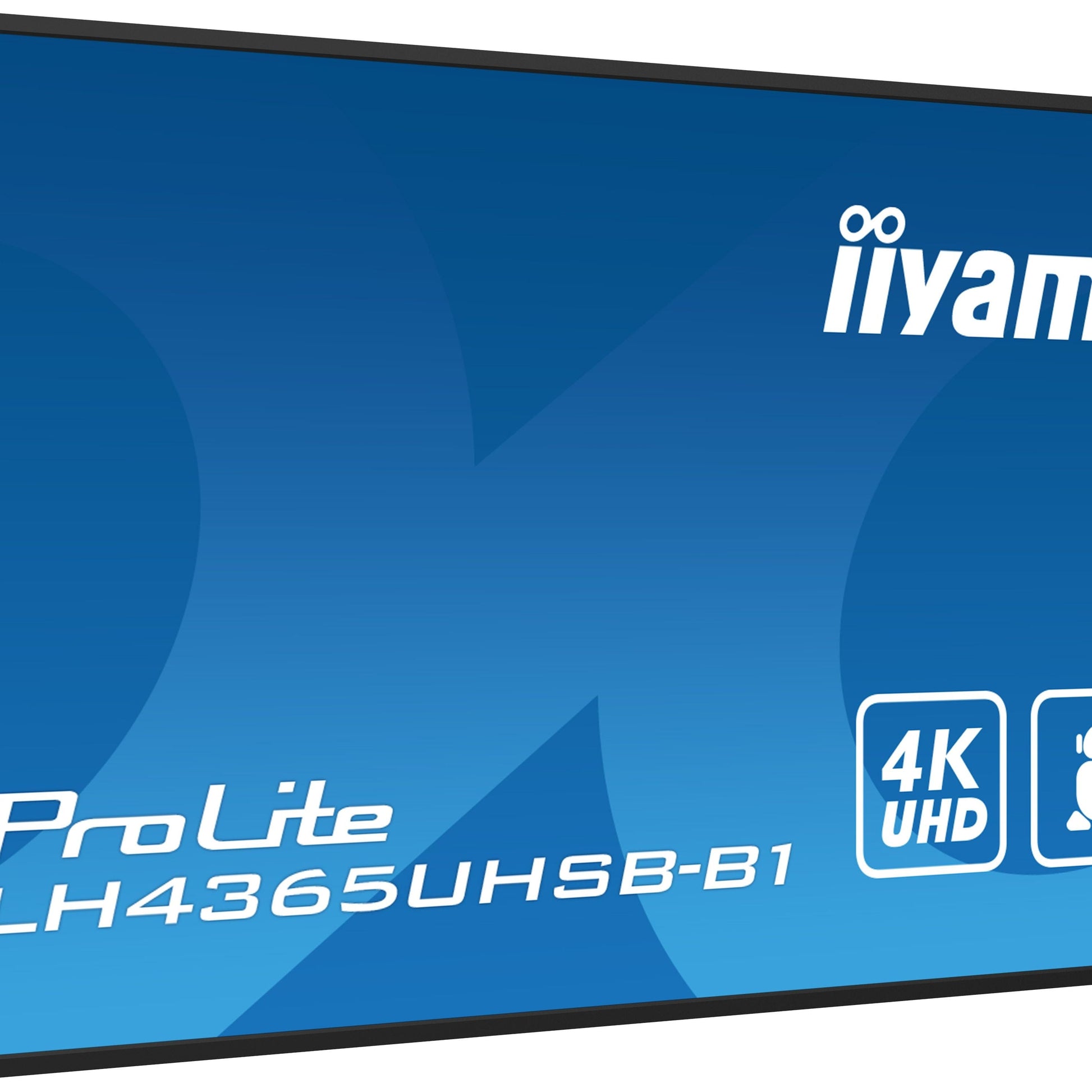 Dark Cyan iiyama LH4365UHSB-B1 Signage Display Kiosk design 108 cm (42.5") LED Wi-Fi 800 cd/m² 4K Ultra HD Black Built-in processor Android 11 24/7