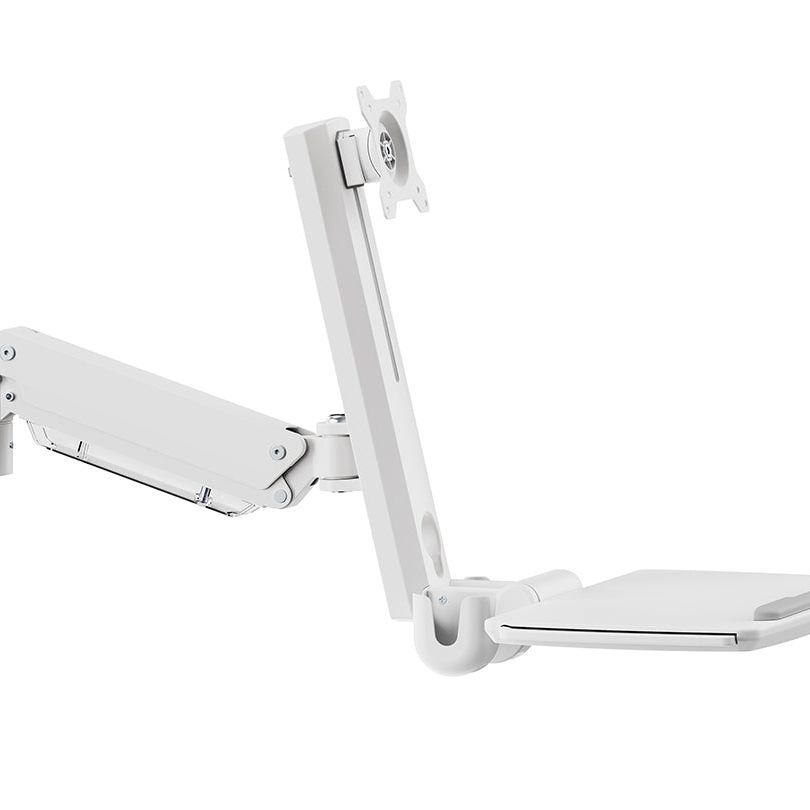 Light Gray Multibrackets M Workstation Arm Single Basic