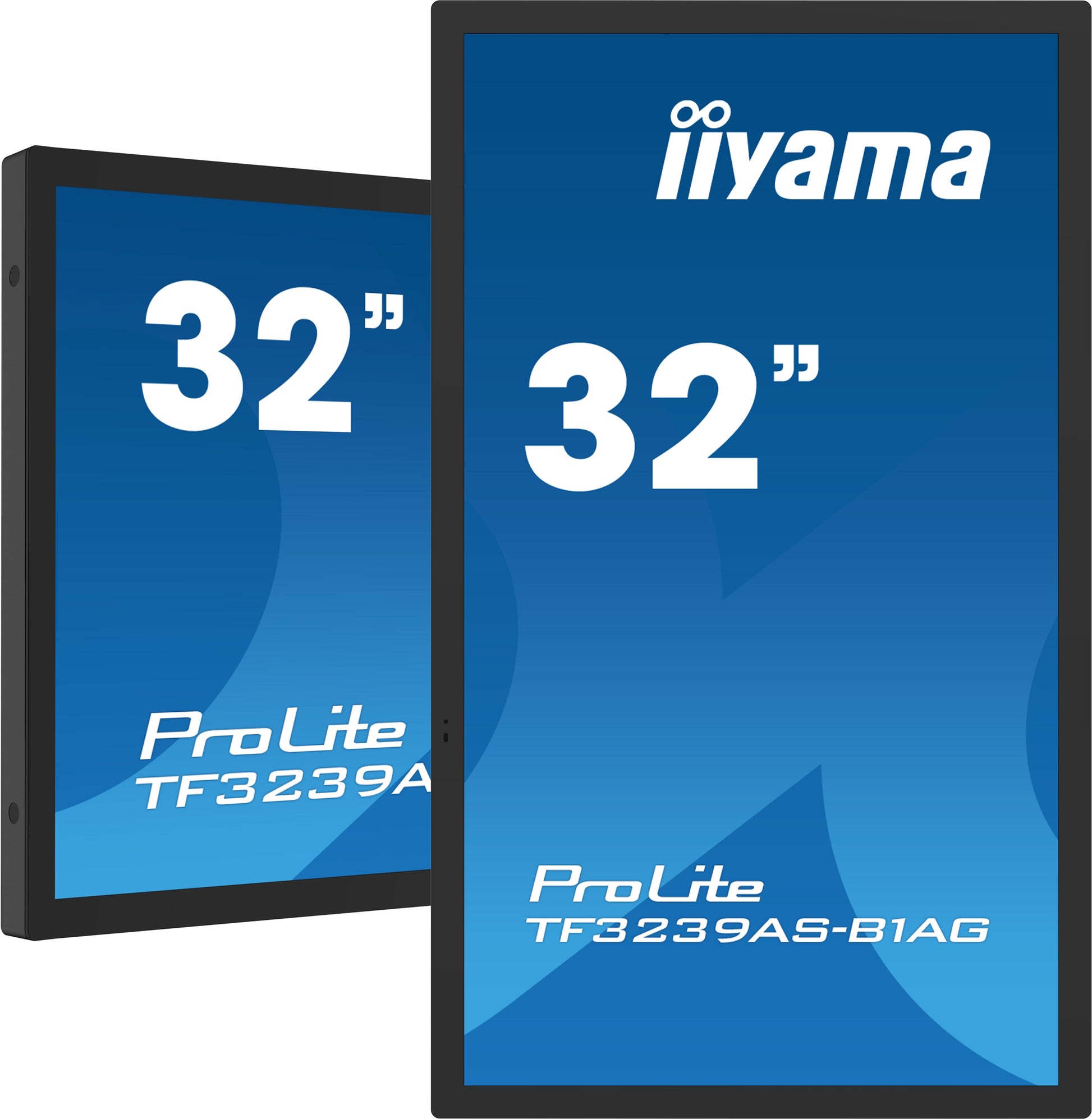 Dark Cyan iiyama TF3239AS-B1AG Signage Display Digital signage flat panel 80 cm (31.5") LED 500 cd/m² 2.4K Ultra HD Black Touchscreen Built-in processor Android 24/7