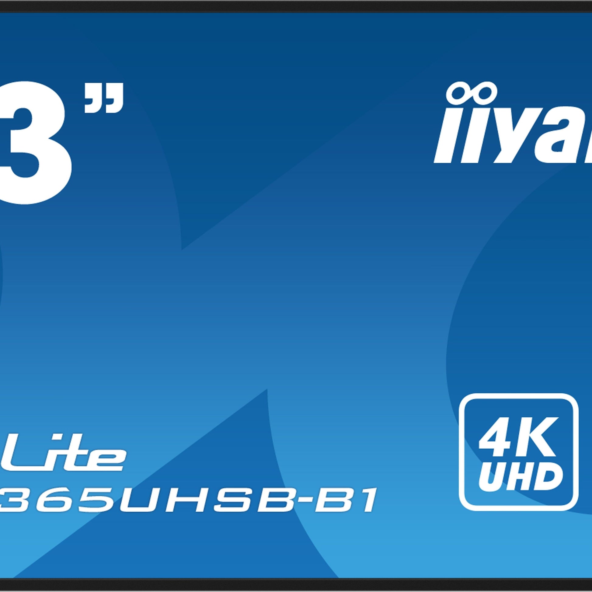 Dark Cyan iiyama LH4365UHSB-B1 Signage Display Kiosk design 108 cm (42.5") LED Wi-Fi 800 cd/m² 4K Ultra HD Black Built-in processor Android 11 24/7