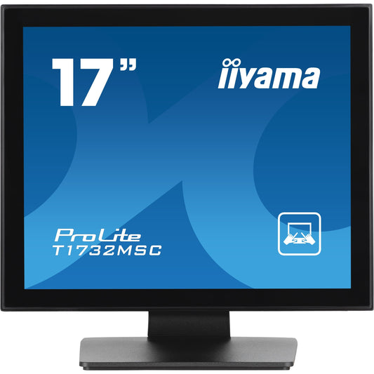 Dark Cyan iiyama ProLite computer monitor 43.2 cm (17") 1280 x 1024 pixels LED Touchscreen Table Black
