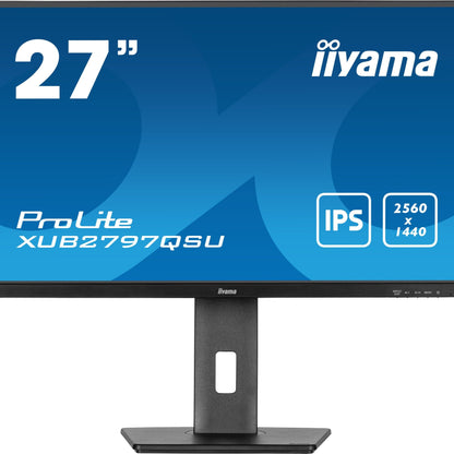 Dark Cyan iiyama ProLite XUB2797QSU-B2 computer monitor 68.6 cm (27") 2560 x 1440 pixels 4K Ultra HD LED Black