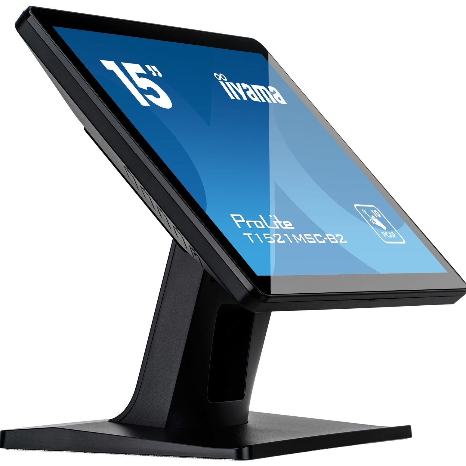 Dark Slate Gray iiyama ProLite T1521MSC-B2 computer monitor 38.1 cm (15") 1024 x 768 pixels XGA LED Touchscreen Tabletop Black