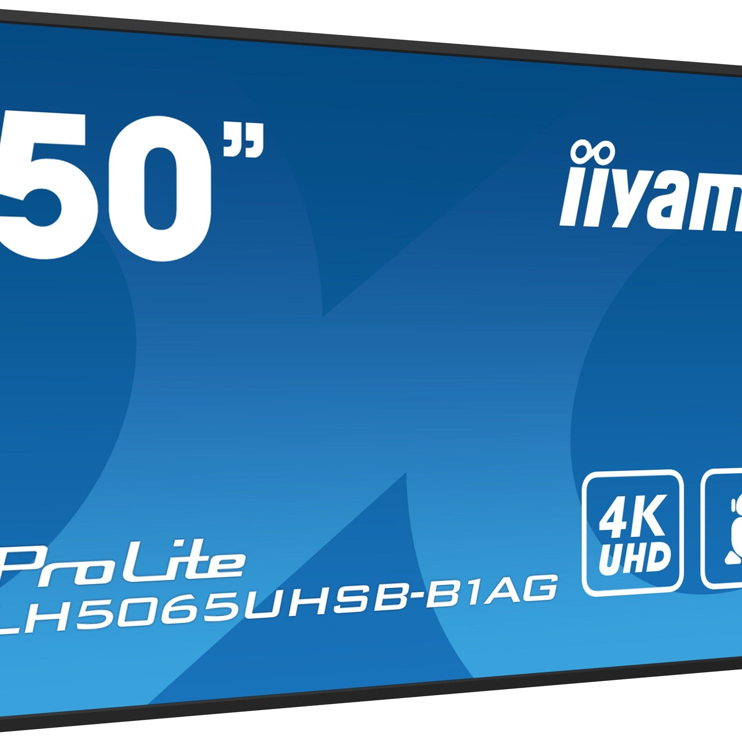 Dark Cyan iiyama LH5065UHSB-B1AG Signage Display Digital signage flat panel 125.7 cm (49.5") LCD Wi-Fi 800 cd/m² 4K Ultra HD Black Built-in processor Android 11 24/7