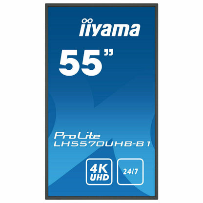 Dark Cyan iiyama ProLite LH5570UHB-B1 55" Large Format Display with 24/7, 4K UHD, Android 9.0 and 700cd/m² High Brightness
