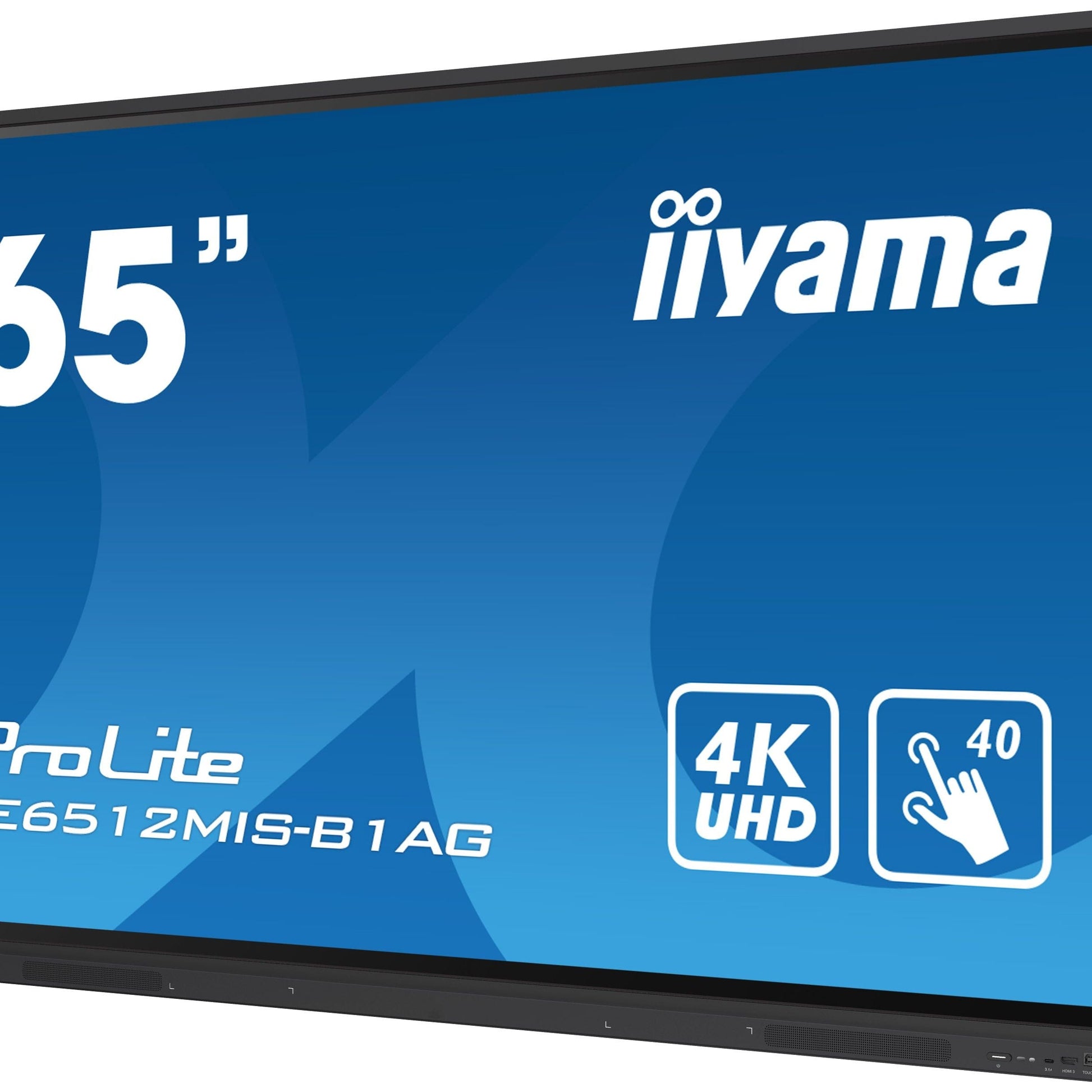 Dark Cyan iiyama TE6512MIS-B3AG Signage Display Kiosk design 165.1 cm (65") LCD Wi-Fi 400 cd/m² 4K Ultra HD Black Touchscreen Built-in processor Android 11 24/7