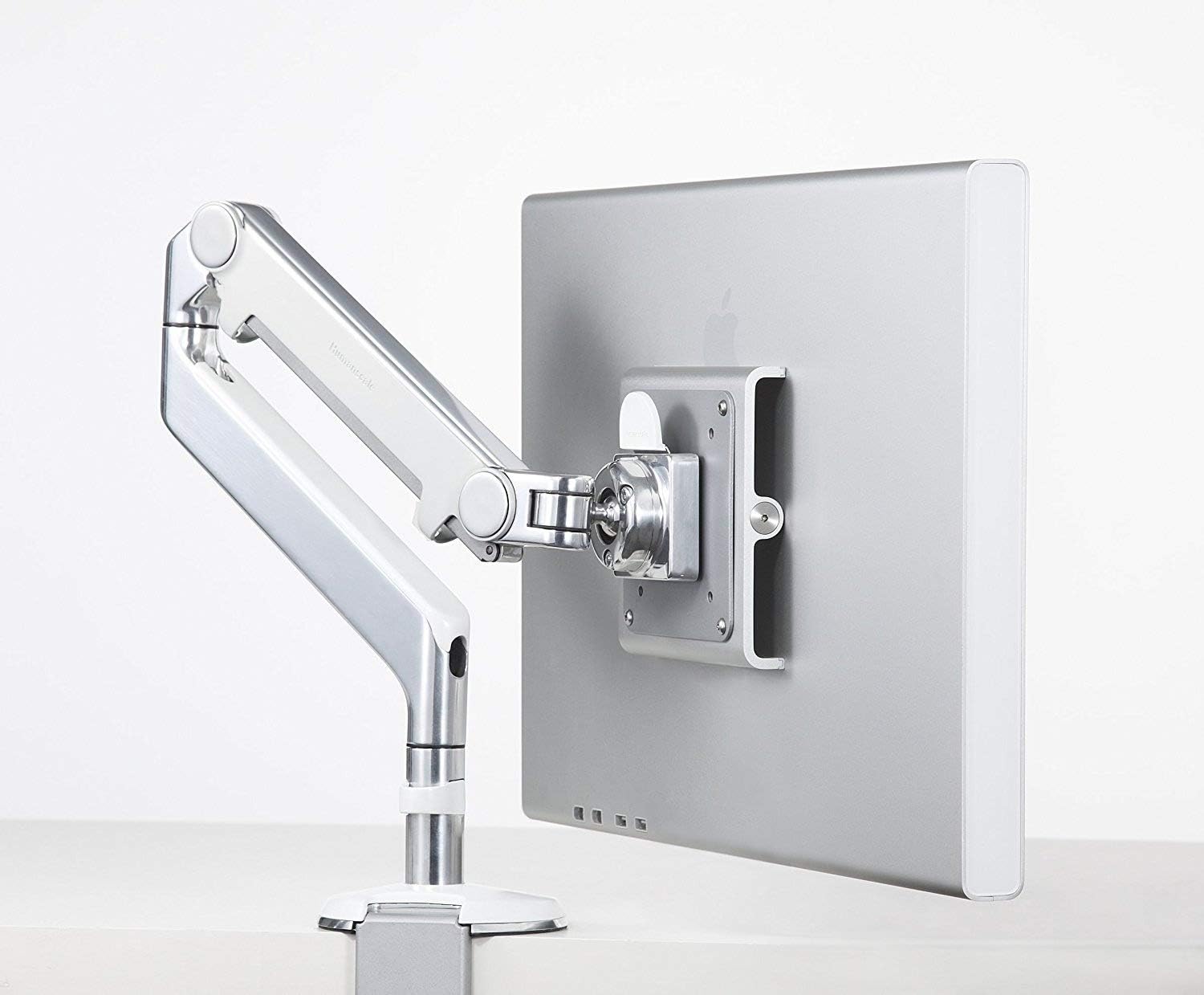 Lavender Humanscale M2 M2CW1S Adjustable Articulating Computer Monitor Arm Polished Aluminum with White Trim