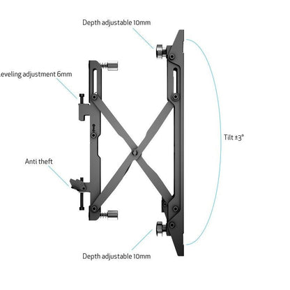Dim Gray Multibrackets M Pro Series - M Push in Pop out VESA 400