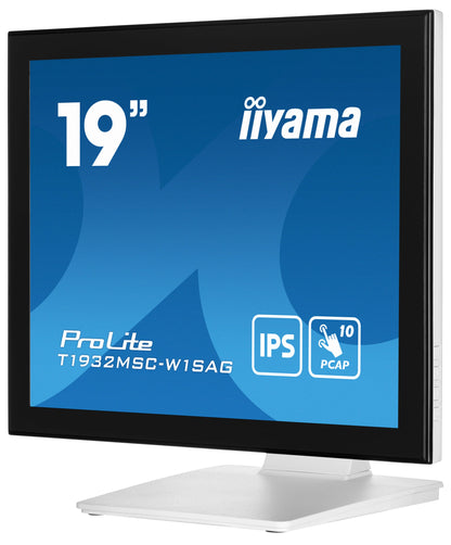Dark Cyan iiyama ProLite T1932MSC-W1SAG 19" 10pt Capactive IP Touchscreen in White