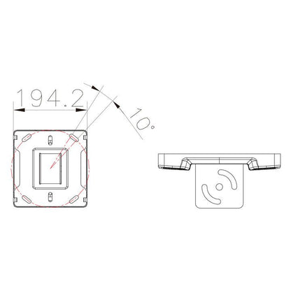 Dark Slate Gray Multibrackets M Pro Series - Ceiling Plate with Plastic Cover Black