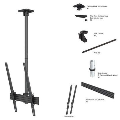 Dark Slate Gray Multibrackets M Ceiling Mount Pro MBC1UPHD