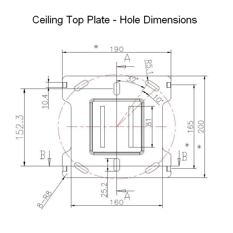 Lavender Multibrackets M Ceiling Mount Pro MBC1UPHD