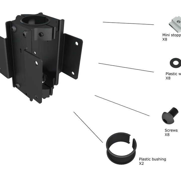 Dark Slate Gray Multibrackets M Pro Series - Dual Pole Clamp