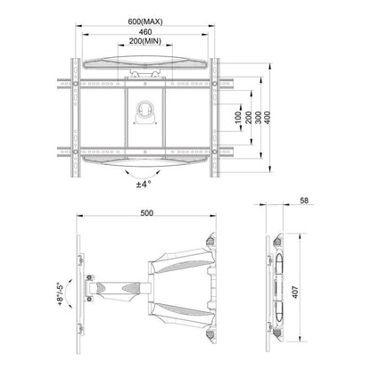 Light Gray Multibrackets M VESA Flexarm XL Full Motion Dual