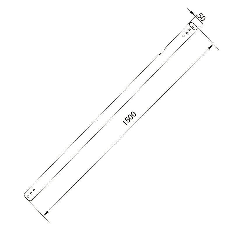 Dark Slate Gray Multibrackets M Pro Series - Extension Pipe 1.5m White