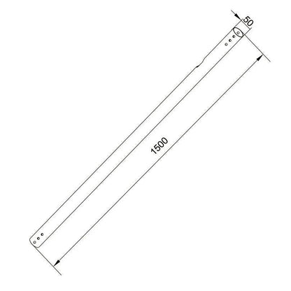 Dark Slate Gray Multibrackets M Pro Series - Extension Pipe 1.5m White