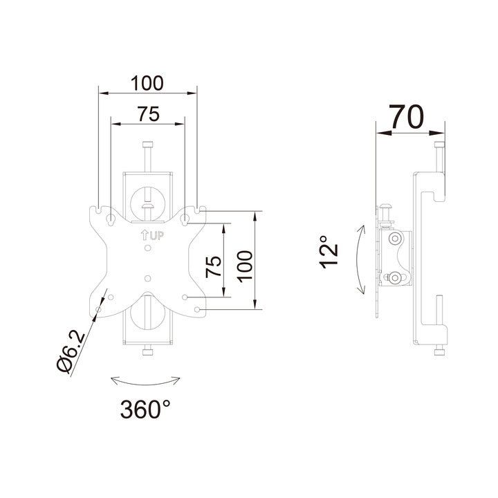 Lavender Multibrackets M Pro Series - Monitor Mount Flex Pro 75/100