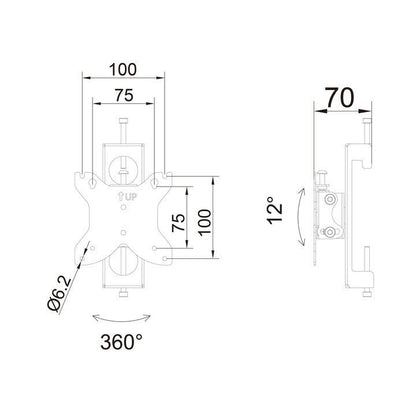 Lavender Multibrackets M Pro Series - Monitor Mount Flex Pro 75/100