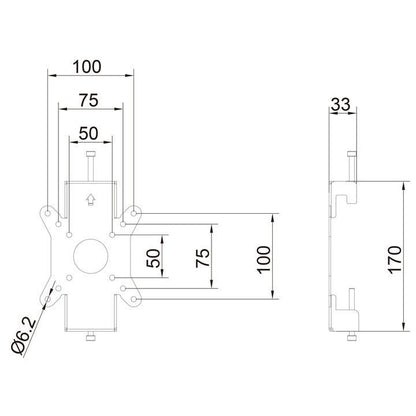 Lavender Multibrackets M Pro Series - Monitor Mount Fixed Pro 50/75/100
