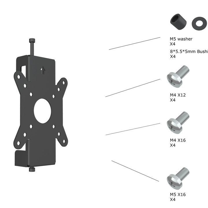 Dark Slate Gray Multibrackets M Pro Series - Monitor Mount Fixed Pro 50/75/100