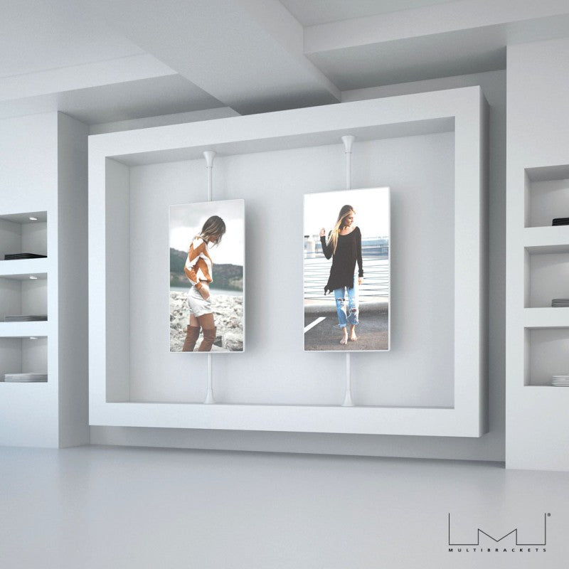 Gray Multibrackets M Floor to Ceiling Mount Pro MBFC1U White
