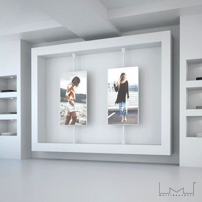 Gray Multibrackets M Floor to Ceiling Mount Pro MBFC1U White