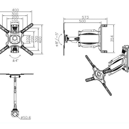 Black Multibrackets M Pro Series - VESA Flexarm Pro 400