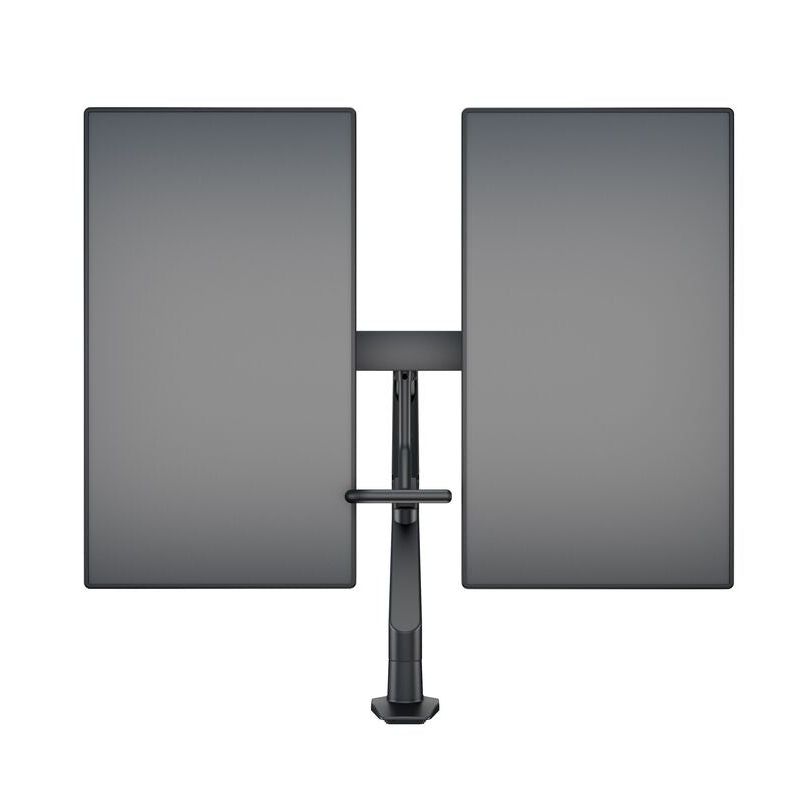 Slate Gray Multibrackets M VESA Gas Lift Arm w. Duo Crossbar 2 Black