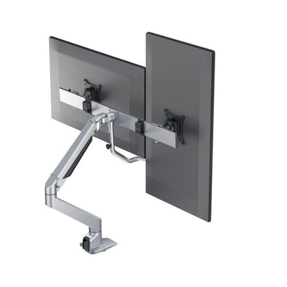 Dim Gray Multibrackets M VESA Gas Lift Arm w. Duo Crossbar 2 Silver