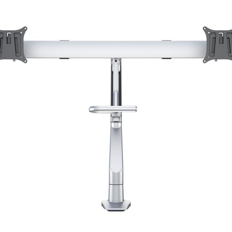 Light Gray Multibrackets M VESA Gas Lift Arm w. Duo Crossbar 2 Silver