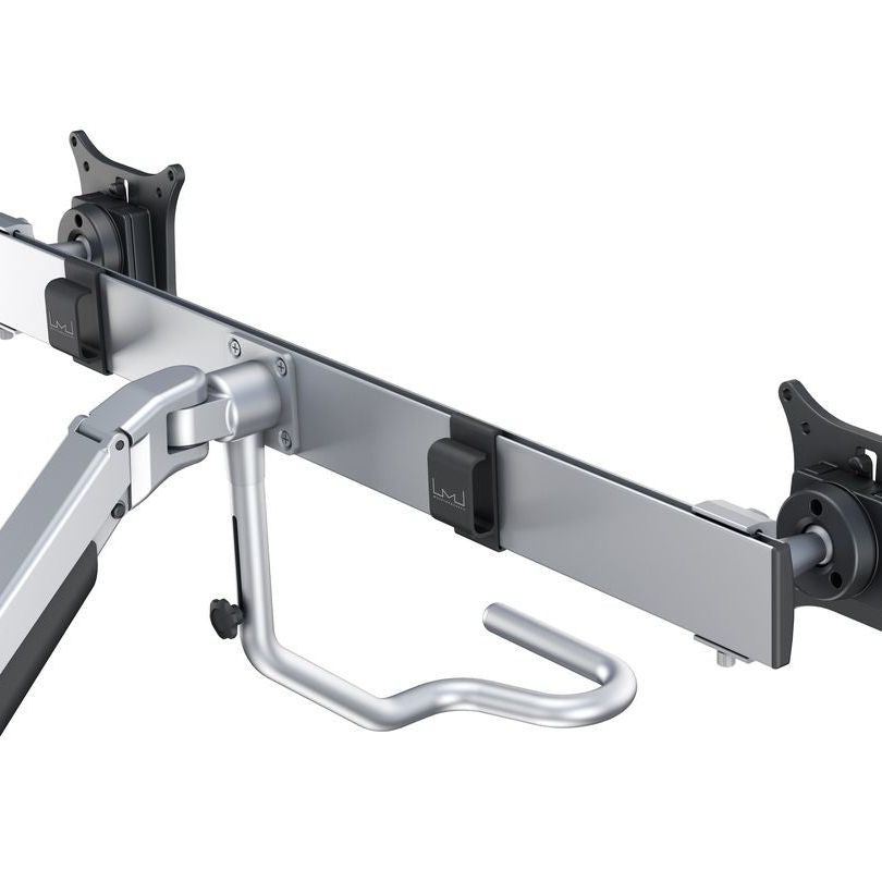 Dark Gray Multibrackets M VESA Gas Lift Arm w. Duo Crossbar 2 Silver