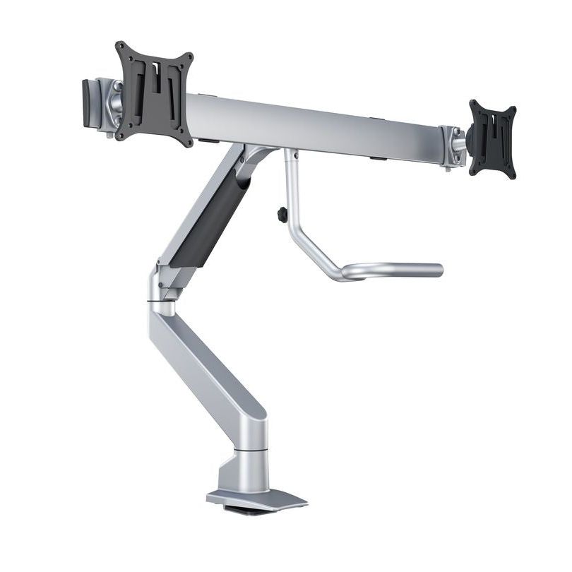 Gray Multibrackets M VESA Gas Lift Arm w. Duo Crossbar 2 Silver