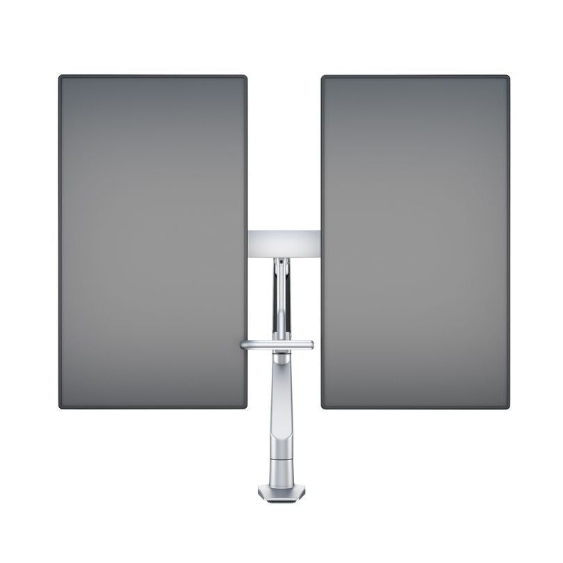 Light Slate Gray Multibrackets M VESA Gas Lift Arm w. Duo Crossbar 2 Silver