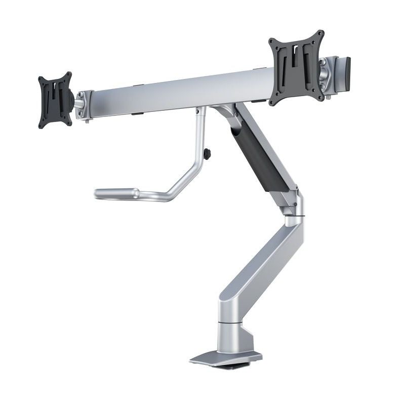 Gray Multibrackets M VESA Gas Lift Arm w. Duo Crossbar 2 Silver