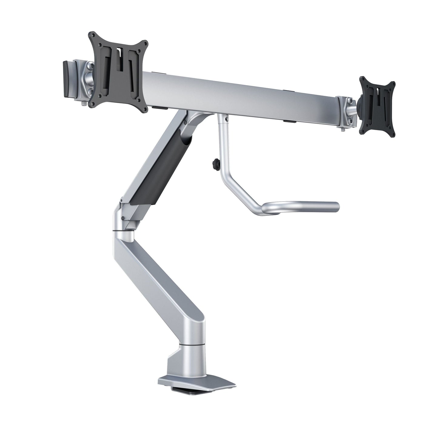 Gray Multibrackets M VESA Gas Lift Arm w. Duo Crossbar 2 White