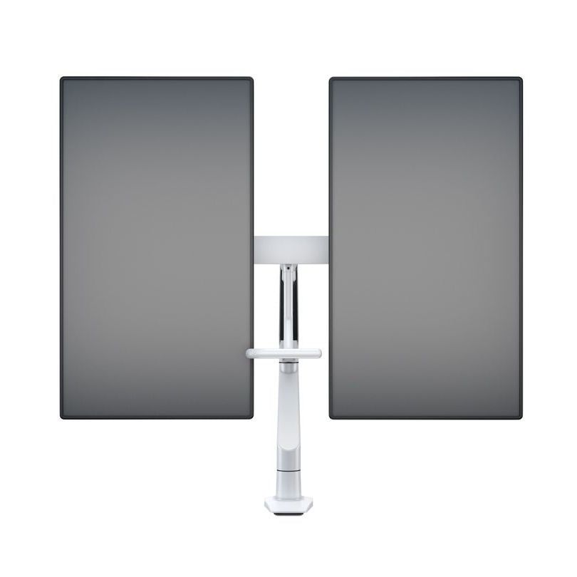 Slate Gray Multibrackets M VESA Gas Lift Arm w. Duo Crossbar 2 White