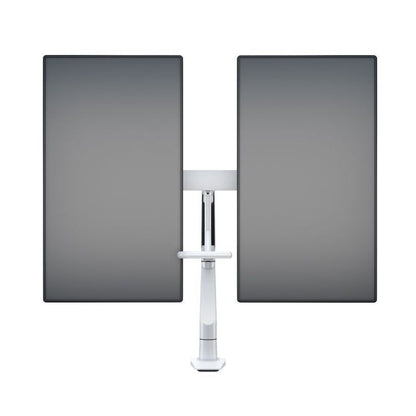 Slate Gray Multibrackets M VESA Gas Lift Arm w. Duo Crossbar 2 White