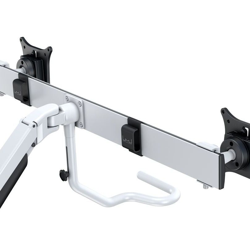 Light Gray Multibrackets M VESA Gas Lift Arm w. Duo Crossbar 2 White